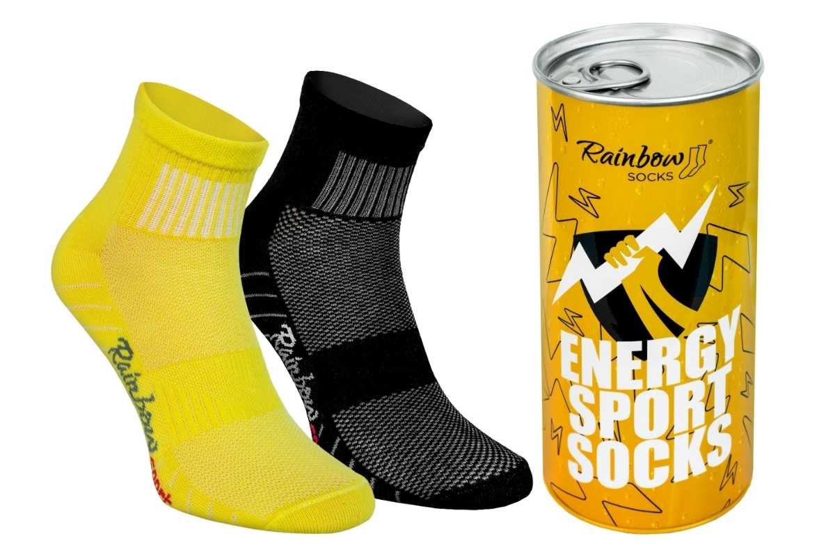 Energy Drink Socks In a Can Rainbow Socks